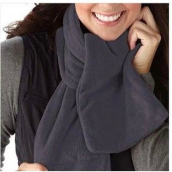 Sunbeam Heated Scarf Fleece Heated Neck Scarf Gray One Size NEW - Picture 2 of 6